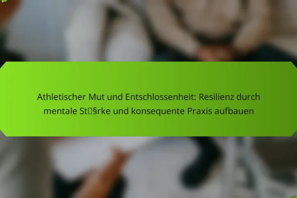 Athletischer Mut und Entschlossenheit: Resilienz durch mentale Stärke und konsequente Praxis aufbauen