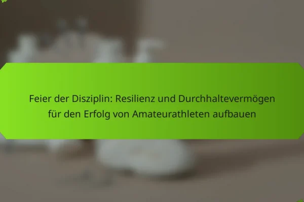 Feier der Disziplin: Resilienz und Durchhaltevermögen für den Erfolg von Amateurathleten aufbauen