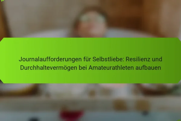 Journalaufforderungen für Selbstliebe: Resilienz und Durchhaltevermögen bei Amateurathleten aufbauen